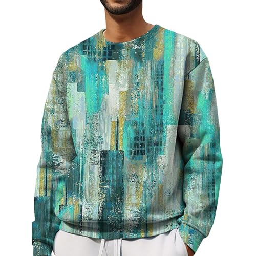 Generisch Basic Pullover Herren Crewneck Sweatshirts Fleece Winter Langarmshirts Freizeit Sport Oberteile Herren-Sweatshirt Herren Pulli Schwarz Sweatshirt Herren Ohne Kapuze von Generisch
