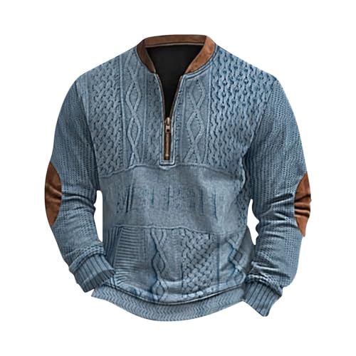 Generisch Basic Pullover Herren Crewneck Sweatshirts Fleece Winter Langarmshirts Freizeit Sport Oberteile Pullover Herren Winter Warm Jogging Jacke Herren Leicht Tshirt Mit Kapuze Herren von Generisch