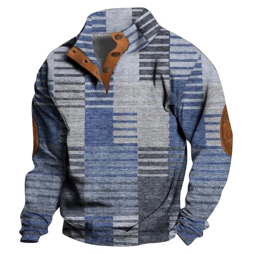 Generisch Basic Pullover Herren Crewneck Sweatshirts Fleece Winter Langarmshirts Freizeit Sport Oberteile Shirt Herren Pullover Herren Pullover extra lang Tall Sweatjacke Herren ohne Kapuze Polo von Generisch