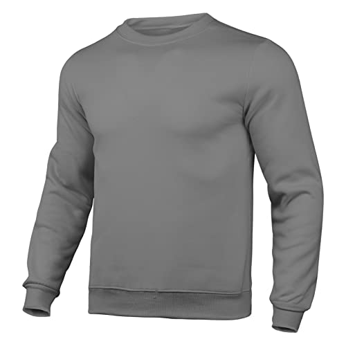 Generisch Basic Pullover Herren Crewneck Sweatshirts Fleece Winter Langarmshirts Freizeit Sport Oberteile Sweatpullover Sweatjacke Herren XXXXL 4XL Arbeitspullover Herren von Generisch