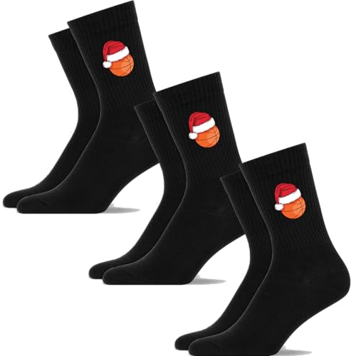 Generisch Basketball Weihnachten - Atmungsaktive Weihnachtssocke Sportsocke Weihnachtsgeschenk Tennissocken Socken von Generisch