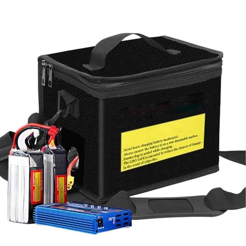 Generisch Battery Bag, Large Capacity Pouch, 21.5x14.5 X16.5 Inches Fireproof Explosionproof Case, Durable Safe Storages, Portable Transport Organizer for Battery Storage Charging Travel Work Use von Generisch