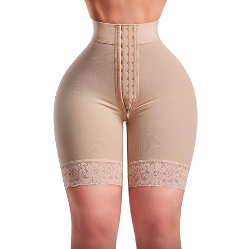 Generisch Bauchgürtel Damen Flach Body für Frauen, Po-Lifting-Shapewear-Höschen mit Haken-Reißverschluss Korsage Damen Bauchweg (Khaki, M) von Generisch