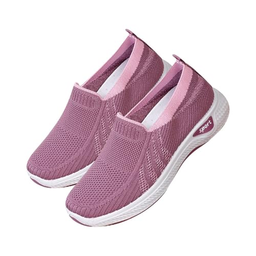 Generisch Bequeme Damen-Freizeitschuhe für den Alltag. Atmungsaktives Mesh-Design. Perfekt für Frühling Sommer. Ideal Jeans Freizeithosen. (Purple, 40) von Generisch