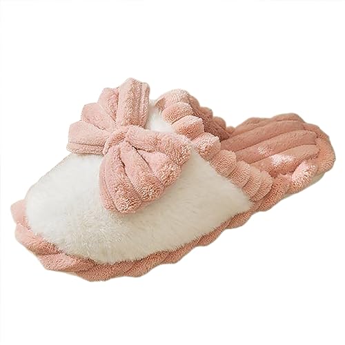 Generisch Bequeme Damen Hausschuhe rutschfeste Pantoletten für alle Jahreszeiten weiches Baumwollmaterial vielseitig einsetzbare Bunte Designs (41) von Generisch