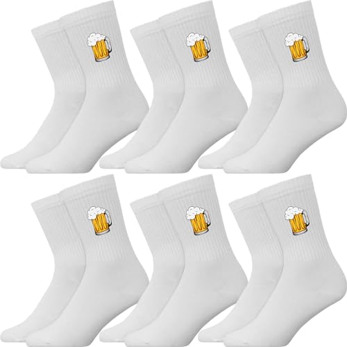 Generisch Bierkrug - Atmungsaktive Sportsocken Tennissocken Crew Socks Baumwolle Socken von Generisch