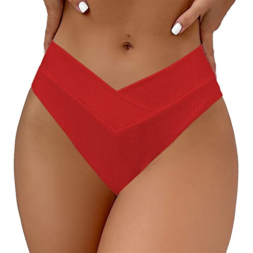 Generisch Bikinihose Damen Brazilian, Bikini Hose Tanga Sexy Hoher Beinausschnitt, Bikinihosen High Cut High Waist für Damen, V-Schnitt Bikinis Unterteil Bottom String Cheeky Hipster Slip Badehose Generisch Bikinihose Damen Brazilian, Bikini Hose Tanga Sexy Hoher Beinausschnitt, Bikinihosen High Cut High Waist für Damen, V-Schnitt Bikinis Unterteil Bottom String Cheeky Hipster Slip Badehose von Generisch