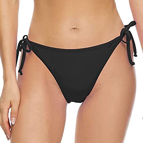 Generisch Bikinihose Damen mit seitlicher Schnürung –high Waist Bikinihose Hüftslip Bikinihosen für Damen in Unifarben 2025 von Generisch