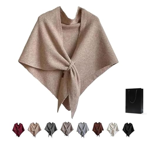 Generisch Biohofer Damenschal, Biohofer Unifarbener Damenschal, Damenschals Aus Wollmischung In Volltonfarbe, All-Match (Khaki) von Generisch