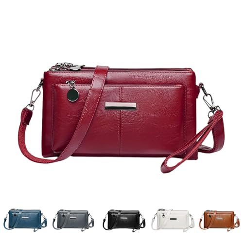 Generisch Blaciokamith Large Capacity Phone Bag Crossbody Bag, Blaciokamith Multi Pockets Versatile Bags for Everyday Use (red) von Generisch