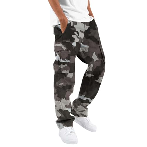 Generisch Black Friday Angebote, Herren Lang Baggy Stretch Weit Hose Regular Fit Jogginghose Cargo Hose fur Männer 2024 Hose Freizeithose Sporthose, Angebote des Tages Heute Deal von Generisch