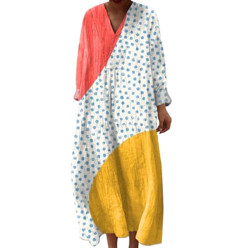 Generisch Black Friday Angebote, Strandkleid Lang Maxikleider V Ausschnitt Sommerkleider Leicht Und Luftig Boho Kleid Elegante Midikleid Freizeitkleid, Tenniskleid Damen, Abendkleid Kurz von Generisch