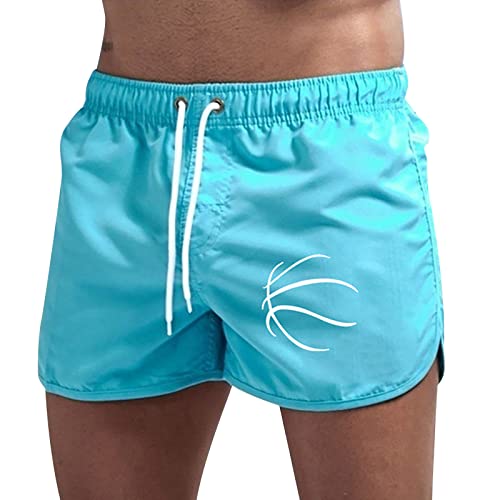 Generisch Blaue Hose Badehose Herren Kurz Hosen Swimming Shorts Men Neon Boxer Badeshorts Schwimmhose Schnelltrocknend Boardshorts Strandhose Sommerhose Herren Leicht Running Sportshorts von Generisch