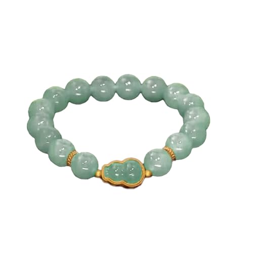 Generisch Boccia Damen Uhren Lederarmband Gold Jade Armband für Frauen Jade Gold Armbänder Jade Armband Elegantes Schmuckgeschenk für Frauen Paar Armband Gravur, Einheitsgröße, Metall, Kein edelstein von Generisch