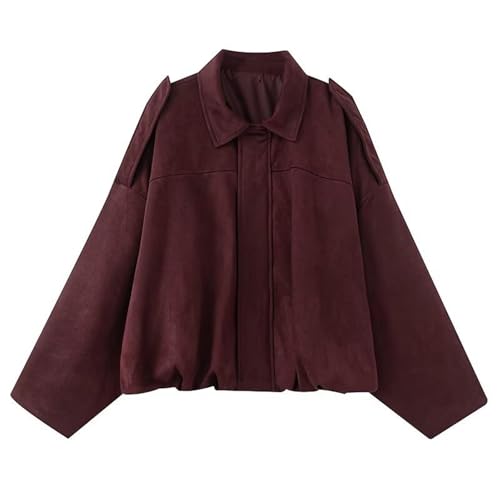 Generisch Bomberjacke Damen Herbst Wildlederjacke Kurz Winterjacke Oversized Übergangsjacke Mantel mit Reißverschluss Herbstjacke Suede Jacket Elegant Blouson Jacke Braun Generisch Bomberjacke Damen Herbst Wildlederjacke Kurz Winterjacke Oversized Übergangsjacke Mantel mit Reißverschluss Herbstjacke Suede Jacket Elegant Blouson Jacke Braun von Generisch