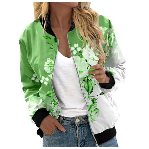 Generisch Bomberjacke Damen Vintage Lässig Sweatjacke Leichte Dünne Casual Blouson Jacke Frühling Kurz College Jacke mit Reißverschluss Softshelljacke Sportlich Motorradjacke Übergangsjacke Generisch Bomberjacke Damen Vintage Lässig Sweatjacke Leichte Dünne Casual Blouson Jacke Frühling Kurz College Jacke mit Reißverschluss Softshelljacke Sportlich Motorradjacke Übergangsjacke von Generisch