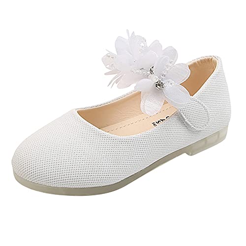 Generisch Boots 30 Toe Baby Tanz rund Prinzessin Säuglingsschuh Mädchen Blumen Schuhe für Mädchen Winterschuhe 24 (White, 22.5 Toddler) von Generisch