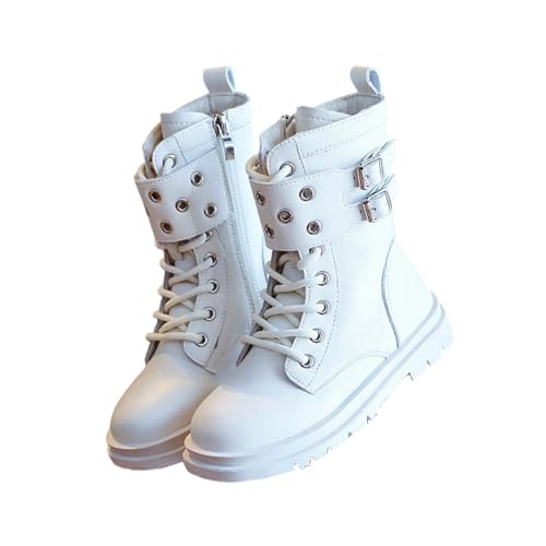 Generisch Boots Mädchen Stiefeletten Chelsea Boot High-Top Stiefel Sommer Freizeit Stylische Herbststiefel Wasserdicht Lederstiefel Trachten für von Generisch