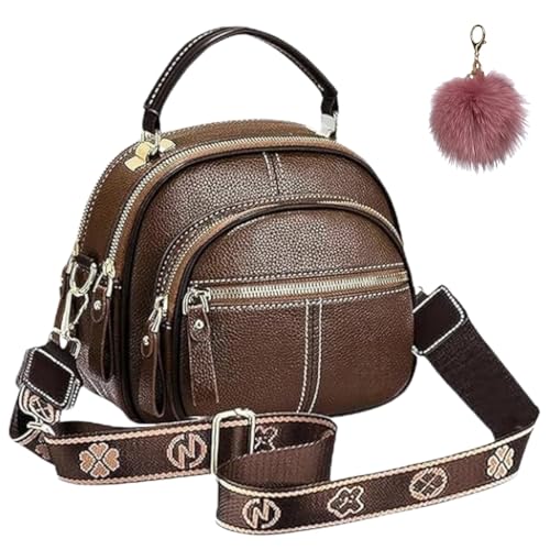 Generisch Bousalutend Classic Multifunctional Compartment Crossbody Bag, Women's Stylish Handbag, Retro PU Leather Shoulder Bag von Generisch