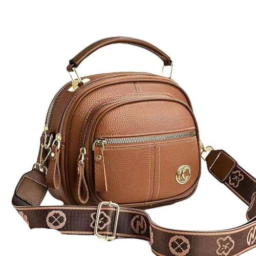 Generisch Bousalutend Crossbody Bag,Classic Multifunctional Compartments Adjustable Classic Luxury Multifunctional Compartments (Brown) von Generisch