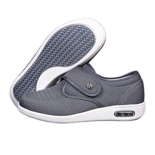 Generisch Breite Diabetiker Schuhe Damen, Extra Breit Einstellbarer Klettverschluss Comfy Freizeitschuhe, Air Cushion Arthritis Ödem Therapieschuhe für Sensible Füße von Generisch