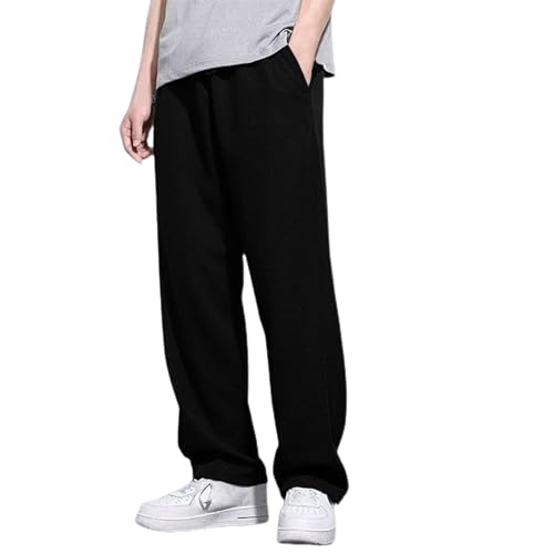 Breite Jogginghose Herren Baggy Sweatpants Baumwolle Elastische Taille Jogging Hose Jogginghose Breite Weites Bein Sporthose Lang Sweat Pants Men Winter Warme Männer Sweathose Mit Taschen von Generisch