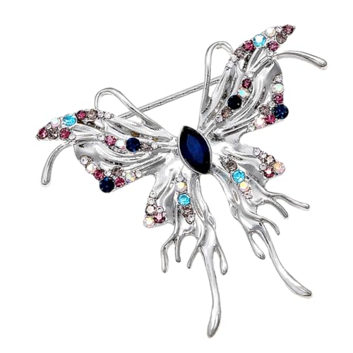 Generisch Brosche Schmetterling mit Strass Anstecknadel für Kleidung Taschen und Hüte Vielseitig Einsetzbar für Frauen zu Besonderen Anlässen von Generisch