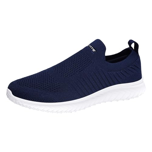 Generisch Bunte Herren Schuhe Atmungsaktive Sport-Freizeitschuhe für Herren und Damen, leichte Walk-Lauf-Sneaker wasserdichte Schuhe Herren Hoch (Dark Blue, 43) von Generisch