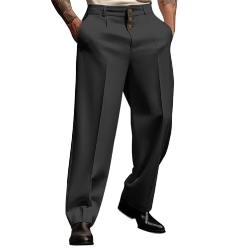 Generisch Business Hosen Herren Winter Smoking Hose schwarz Chino Hose Herren Regular fit männer Schlafanzug Kurze Hose männer Hose Stretch Chino Schlafanzughose für männer lang Baumwolle von Generisch