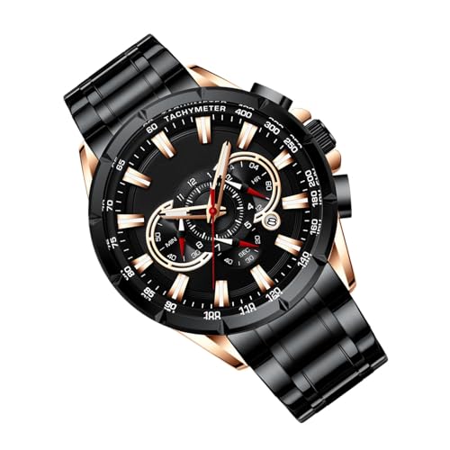 Generisch Business Smart Watch für Männer, Edelstahl Uhren für Männer - Edelstahlgurt Männer Uhren,Kalenderdatum Modeschmuck, Business Clothing Accessoires für Weihnachten, Ostern von Generisch