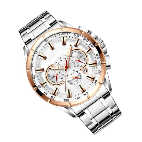 Generisch Business Watch, Mens Metal Watch,wasserdichte Handgelenks Uhren für Männer | Kalenderdatum Modeschmuck, Business Clothing Accessoires für Weihnachten, Ostern von Generisch