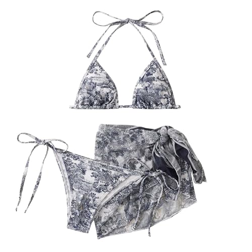 Bustier Bikini Damen Push up Set Sport Tankini Oberteil einzeln große brüste Minimizer Zweiteiler elegant bauchweg Brazilian Badeanzug Plus Size Bikinis für blau weißer von Generisch