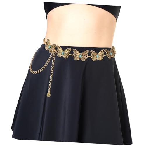 Generisch Butterfly Waist Chain für Damen Verstellbare Kettengürtel Metall mit Feiner Verarbeitung und Robusten Materialien Vielseitig Kombinierbar für Verschiedene Outfits Angenehm zu von Generisch