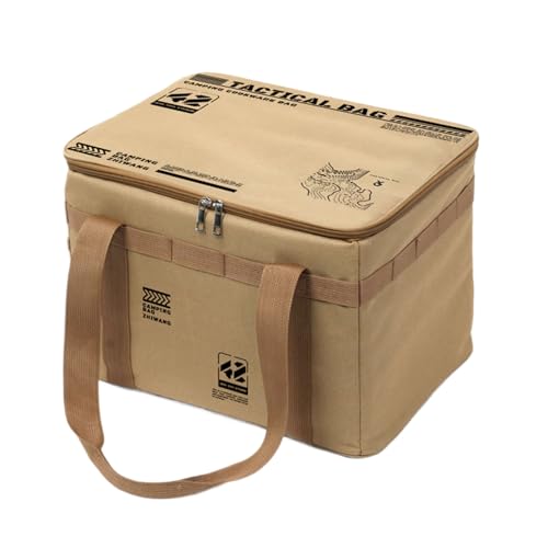 Generisch Camping-Tragetasche | 42L Camping Box Aufbewahrung | Wasserdichter Robuster Behälter Mit Griffen Für Einkauf Umzug Wäsche Reise Fitness Küche Organisation Haushalt Unterwegs Stapelbar von Generisch