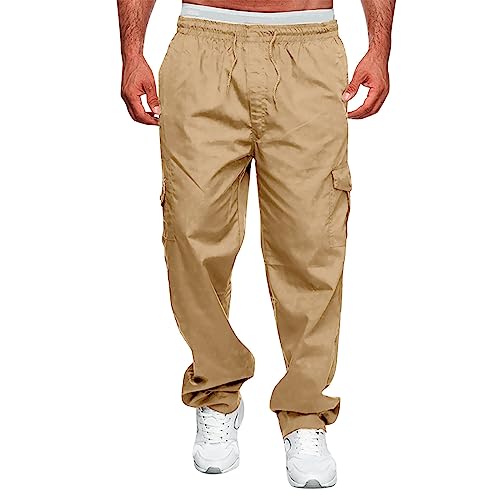 Generisch Cargo Hose Herren Lang Hose Herren Hose Lang Regular Fit mit Taschen Elastischer Bund Cargohose Herren Winter Cargohose Herren LanggrößE von Generisch