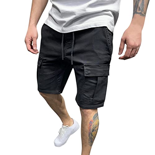 Generisch Cargo Hosen männer Sport Hosen männer Fitness kurz gefütterte Jeans Herren Jeans Regular fit Herren Shorts Hose Jeans 3-Schwarz 3XL 17.99 von Generisch