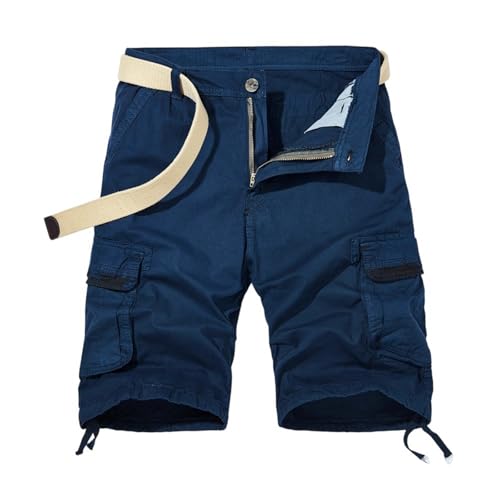 Generisch Cargo Shorts Herren Baumwolle Sommer Kurze Bermuda Hose mit Vielseitige Taschen Wanderhose Sport Arbeitsshorts Cargohose Freizügiger Schnitt für Outdoor Freizeit Wandern Arbeit​​ von Generisch