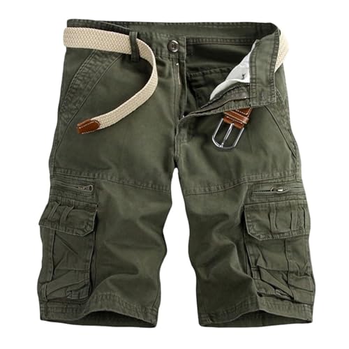 Generisch Cargo Shorts Herren Baumwolle Sommer Kurze Bermuda Hose mit Vielseitige Taschen Wanderhose Sport Arbeitsshorts Cargohose Freizügiger Schnitt für Outdoor Freizeit Wandern Arbeit​​ von Generisch