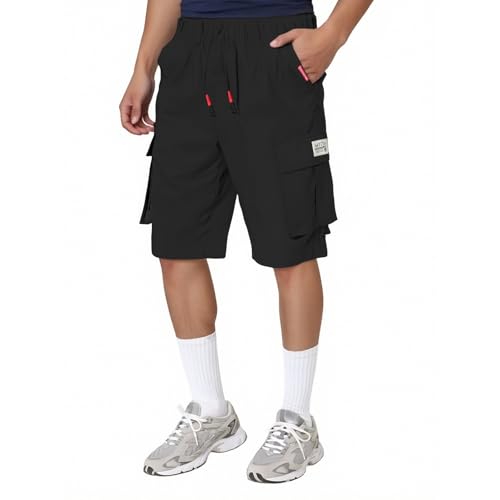 Generisch Cargo Shorts Herren Stretch Shorts Sommer Leichtes Kurze Hose Cargo Herren Baggy Arbeitshosen Männer Kurz Relaxed Leicht Freizeithose Outdoor Klassiker Stoffhose Mit Taschen Cargoshorts von Generisch