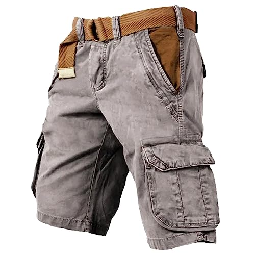 Generisch Cargo Shorts Herren Stretch Shorts Sommer Leichtes Kurze Hose Cargo Herren Baggy Arbeitshosen Männer Kurz Relaxed Leicht Freizeithose Outdoor Klassiker Stoffhose Mit Taschen Cargoshorts von Generisch