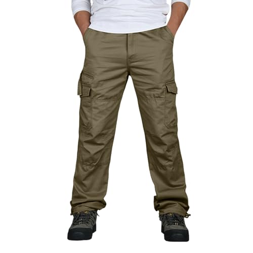 Generisch Cargohose Herren Baggy Chino Hose Herren Knöchelriemen Jogginghose Seitentaschen Sporthose Herren Lang Outdoorhose mit Taschen Vielseitige Fallschirmhose Weites Bein Trekkinghose Männer von Generisch