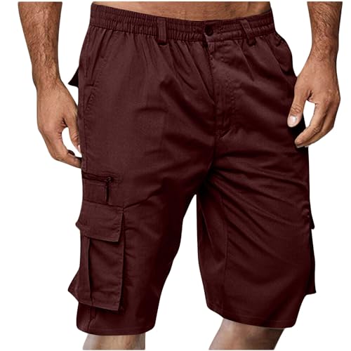 Generisch Cargohose Herren Kurze Hosen Sommer Cargo Shorts Laufshorts Einfarbig Locker Jogginghose mit Taschen Sommerhose Regulär Fit Sporthose Elastische Taille Freizeithose Generisch Cargohose Herren Kurze Hosen Sommer Cargo Shorts Laufshorts Einfarbig Locker Jogginghose mit Taschen Sommerhose Regulär Fit Sporthose Elastische Taille Freizeithose von Generisch