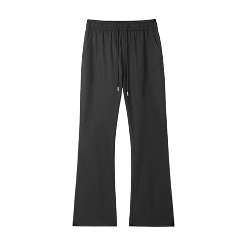Generisch Cargohose Streetwear Herren Schlaghose Hose Herren Vintage Weite Beinhose Herren Schlaghose 70er Jahre Outfit Männer Sporthose Freizeithose 3/4 Herren (Black, XXXXL) von Generisch