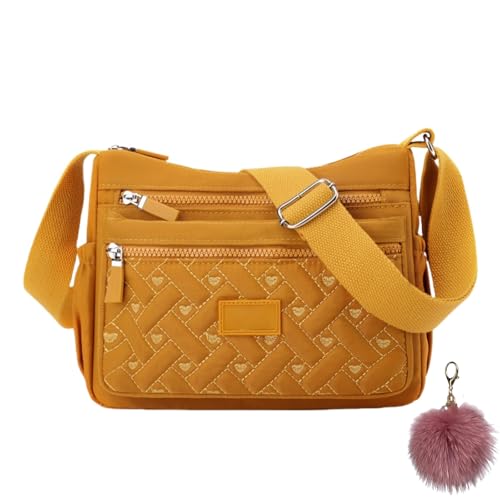 Generisch Casual Popularate Bag for Women, Waterproof Lightweight Nylon Shoulder Bags, Multi Pocket Large Capacity Messenger Bag von Generisch