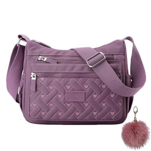 Generisch Casual Popularate Bag for Women, Waterproof Lightweight Nylon Shoulder Bags, Multi Pocket Large Capacity Messenger Bag von Generisch