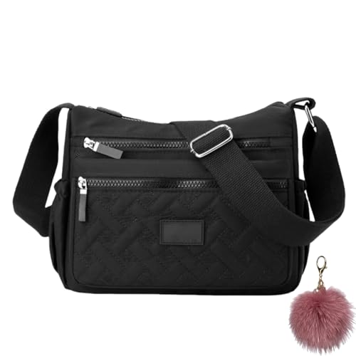 Generisch Casual Popularate Bag for Women, Waterproof Lightweight Nylon Shoulder Bags, Multi Pocket Large Capacity Messenger Bag von Generisch