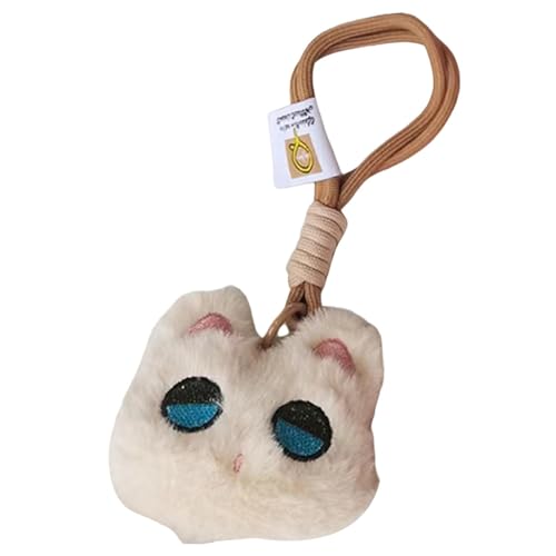Generisch Cat Purse Charm | Cute Plush Keychain Pendant | Cat Purse Keychain | Cute Squeaky Cat Charm Backpack Bag Pendant | Cute Kitten Plush Key Charm | Versatile Cat Purse Charm for Men and Women von Generisch