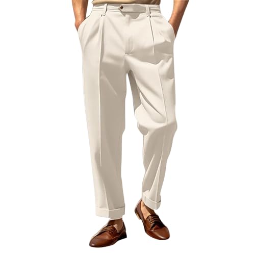 Generisch Chino Hose Herren Stretch Regular Schlafanzughose kariert rot Herren Hose männer Jogger Chino Herren Schlafanzughose lang rot Hose Herren elegant Bundfaltenhose Herren Winter von Generisch