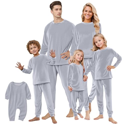 Generisch Christmas Decorations, Damen Seiden Pyjama Set, Familie Weihnachten Pyjamas Weihnachts Pyjama Family Set Partner Schlafanzug Partnerlook Matching Weihnachtspyjama Couple Familien Outfit von Generisch