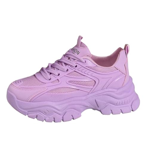 Generisch Chunky Sneaker Damen Chunky Mesh Turnschuhe Modische Plateau Lässige Schuhe Bequeme Keilabsatz Sneakers Vielseitige Jogging Sportsschuhe Straßenlaufschuhe Freizeitschuhe von Generisch